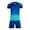 Blue, variant on Toddler Boy Outfits 2 Piece Soccer Gradient Print Short Sleeve Crew Neck T-Shirt Top And Shorts Sports Baby Boys' Clothing Sets