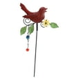 thumbnail image 3 of S SÉRENABLE Métal Oiseau Jardin Pieu Entrée Pelouse Extérieure Festival Carillon Décoratif Rouge, 3 of 9