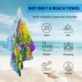 thumbnail image 4 of GZHJMY Beach Towel for Women Girls, Cartoon World Map Bath Towel, Oversized Lightweight Sport Towel, 31x71 Inch, 4 of 7