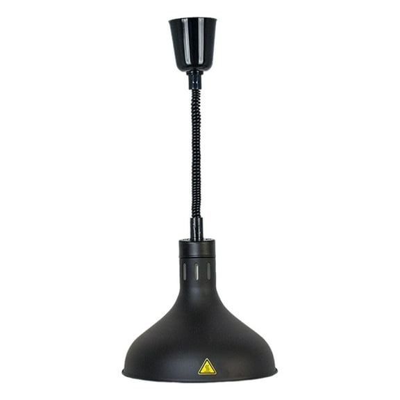 veasfak Lampe Chauffante Alimentaire Suspendue Réglable pour Service Alimentaire Cuisine Cafétéria Noir