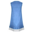 thumbnail image 5 of FcBaudy Robe Sans Manches Col Rond, Robes d'Été pour Femmes, Robes Femmes Imprimées Sans Manches Robe d'Été Col Rond Ample Robe Chandail Femmes, 5 of 5