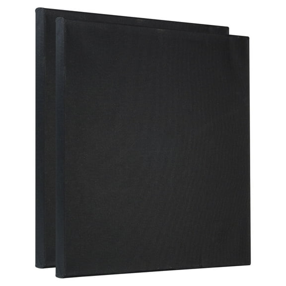 Uxcell Painting Canvas Panels, 2 Pack 12x12 Inch Rectangle Wood Frame Blank Art Board Panels, Black