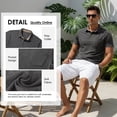 thumbnail image 5 of GIRUNS Men's Polo Shirts Short Sleeve Casual Cotton Shirts Classic Collared Shirt with Pocket Black M, 5 of 8