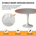thumbnail image 6 of Burnt Orange Gray Elastic Fitted Round Table Cover Gradient Color Waterproof Outdoor Tablecloth for Holiday Party, Picnic, Patio & Dining Fits Tables Up to 45"-54", 6 of 8