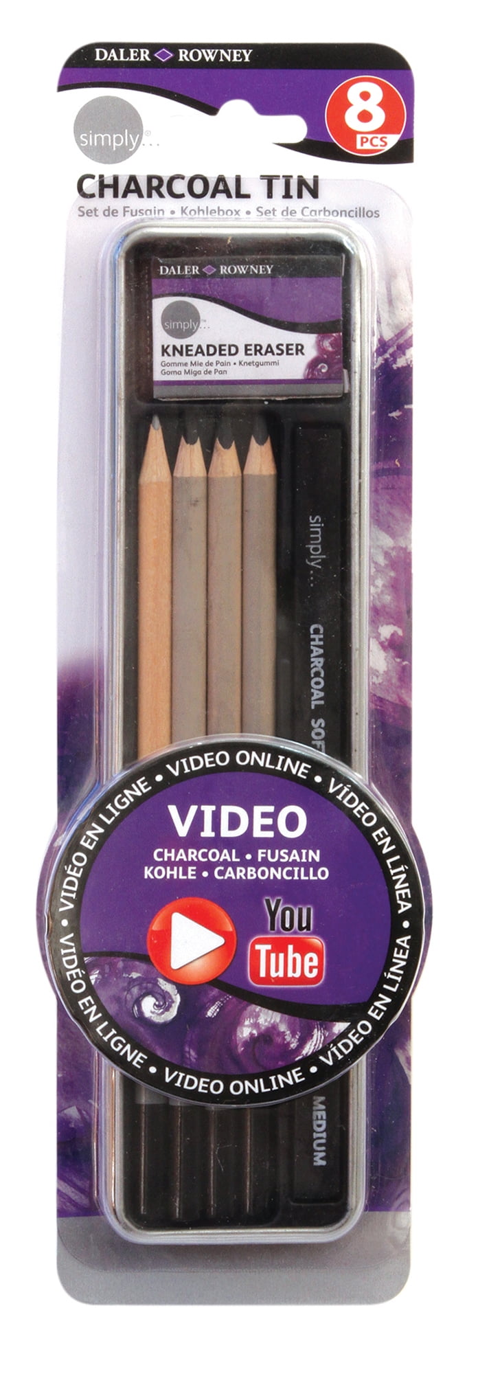 9 Piece Charcoal Drawing Set