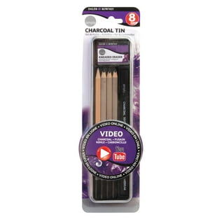 Royal & Langnickel Essentials - 8pc Charcoal Sketching Pencil Set with Mini Tin