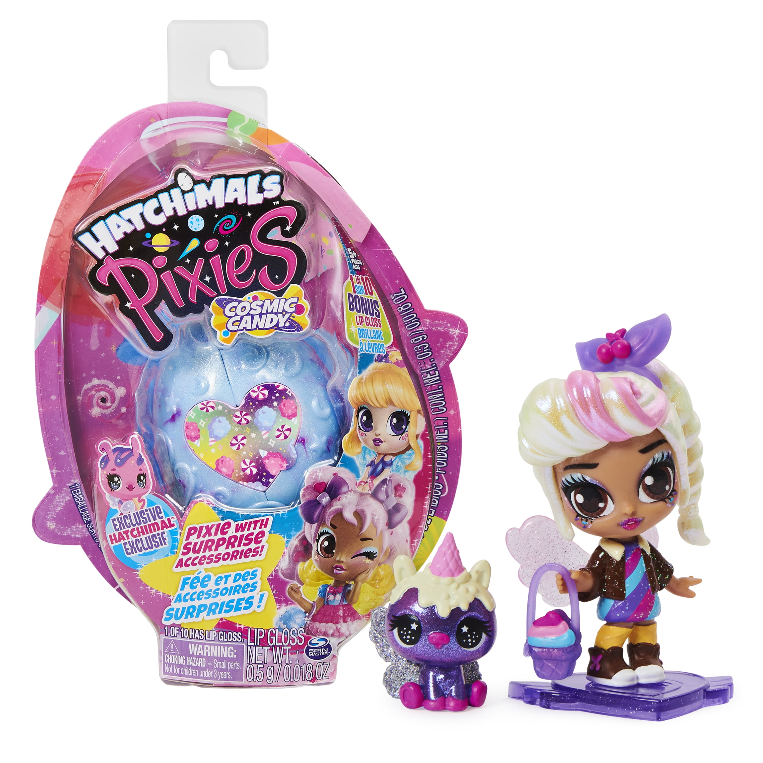 Hatchimals Pixies, Cosmic Candy Pixie with 2 Accessories and Exclusive CollEGGtible (Styles May