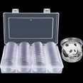 thumbnail image 1 of Bgsha Boîte de Rangement Vide en Plastique Rond Transparent 40mm pour Capsules de Pièces, 1 of 9