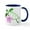 White/Navy Inside, variant on CafePress - Sea Turtle W/ Hibiscus Mug - 11 oz Ceramic Mug - Novelty Coffee Tea Cup