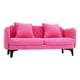 thumbnail image 2 of Casa de muñecas 1/12, sofá doble, muebles en miniatura para niñas y niños, adorno para jugar a hacer uno mismo Rosa roja, 2 of 9