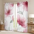 thumbnail image 2 of Castle Fairy Teens Children Pink Flower Blackout Curtains Set of 2 (52x84 Each),Botanical Plants Window Curtains,Chic Floral Blossom Curtains and Drapes,Ultra Soft Home Decor, 2 of 6