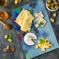 thumbnail image 5 of Flower Cutting Board, Paint of Nature Elements Botanic Floral Motives Artisan Depition of Natural Life, Decorative Tempered Glass Cutting and Serving Board, Large Size, Red Blue, by Ambesonne, 5 of 5