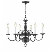 Traditional Six Light Chandelier-Bronze Finish Bailey Street Home 218-Bel-1653652