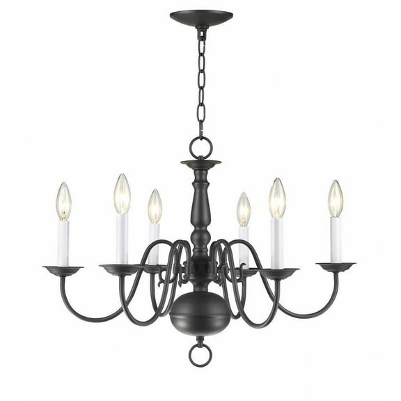 Traditional Six Light Chandelier-Bronze Finish Bailey Street Home 218-Bel-1653652