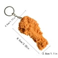 thumbnail image 2 of Realistic Fried Chicken Keychain, Funny Food-Shaped Novelty Bag Charm for Keys, Backpacks, and Gifts, 2 of 3