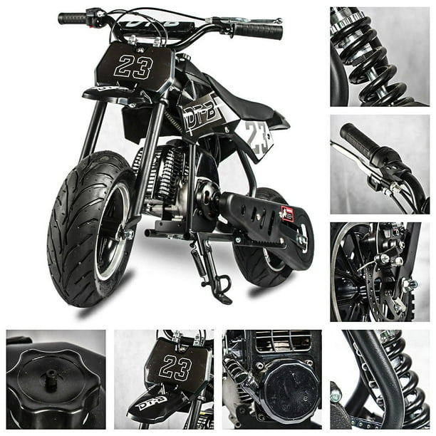 51CC 2Stroke Kids Dirt Off Road Mini Dirt Bike, Black