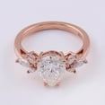 thumbnail image 6 of solitaire jewels 1.5CT Pear Moissanite 7 Stone Engagement Ring For Women, 14K Rose Gold, 6 of 8