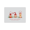 Personalized Holiday Card - Glowing Lanterns - 5 x 7 Flat