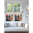 thumbnail image 4 of Independence Day Sheer Curtains 2 Panels Set US Flag Dogs 4th of July Wood Grain Lihgt Filtering Rod Pocket Voile Drape, Semi Sheer Window Curtains for Bedroom Living Room, 52"x45", 4 of 5
