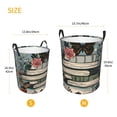 thumbnail image 3 of Picia Vintage Art Butterfly Flower Large Laundry Basket, Waterproof, Freestanding Laundry Hamper, Collapsible Tall Clothes Hamper with Extended Handles-Medium, 3 of 8