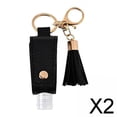 thumbnail image 1 of 2 X 30 Ml Botella Vacía Rellenable Desinfectante De Manos Llavero Bolsa Soporte Negro, 1 of 10