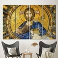 thumbnail image 3 of Ethnic Art, African Printed Canvas, Jesus Mosaic Poster, Jesus Christ Mosaic, Fresco Printed, Christ Artwork, Jesus Canvas Art, Canvas Wall Decor - Gold Framed, 3 of 9
