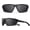 Bright Black Frame & Grey Lens C4, variant on TOREGE Sports Polarized Unisex Sunglasses for fishing cycling running golfing Sunglasses Durable Lens