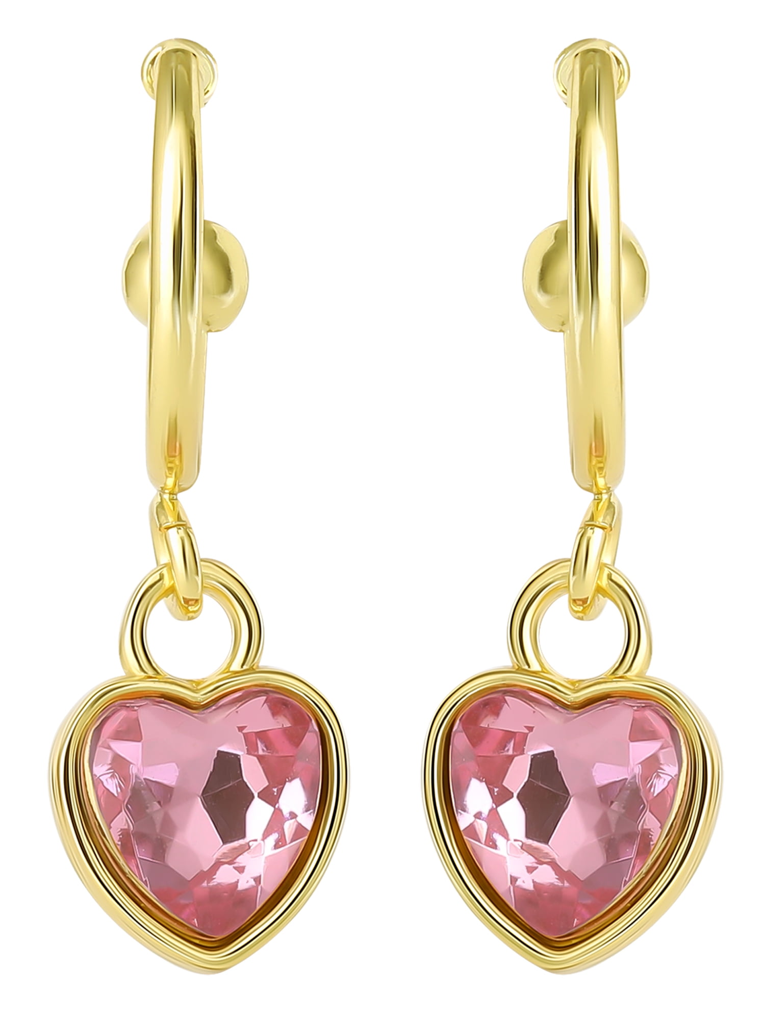 Celebrity Pink Women’s Heart Hoop Earring Set, Two Pairs