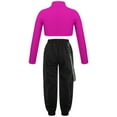 thumbnail image 2 of TTAO Kids Girls 2Piece Hip Hop Jazz Dance Outfits Crop Tank Top with Cargo Pants Set Athletic Tracksuit Rose 12, 2 of 7