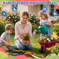 thumbnail image 5 of JoyStone Kids Gardening Tool Set with Wheelbarrow and Watering Can, 16-Piece Set with Wooden-Handle Tools, Ages 3-6, 5 of 10