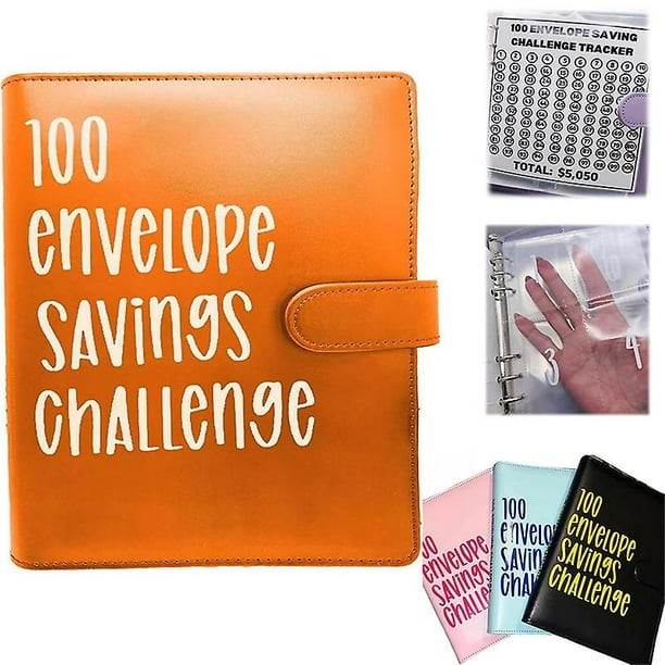 Classeur défi de 100 enveloppes, moyen facile et amusant d'économiser 5 050  $, défi d'épargne 