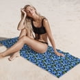 thumbnail image 6 of Picia Blue Flowers Print Silver Fox Velvet Beach Towel,Quick-Dry Beach Towel,Lightweight Travel Towel,Portable Beach Towels, 6 of 6