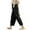 Black, variant on Lixiuxyad Women's Linen Capri Pants, Lightweight Casual Summer Pants with Drawstring Elastic Waist Black
