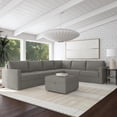 thumbnail image 5 of Flexsteel Flex 6-Seat Fabric Sectional with Standard Arm & Ottoman in Gray, 5 of 5
