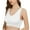 White, variant on Comfy Corset Bra with Front Cross Side Buckle Lace for Older Women Adjustable Strape Full Coverage Yoga Sports T-Shirt Bra