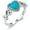 Teal-10, variant on Turquoise Stone Ring for Women 925 Sterling Silver Heart Celtic Western Ring Gift for Women Wife Mom