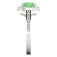 thumbnail image 3 of Halo Engagement Ring for Women - 1.86ct Simulated Green Diamond in 14K White Gold Promise Ring, 3 of 6