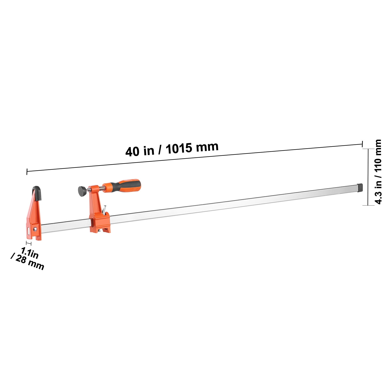 KFFKFF 36-Inch Bar Clamps for Woodworking, 2-Pack, Quick-Release F Clamps with 600 lbs Load Capacity, 2.5-Inch Throat Depth, Durable Cast Iron and Carbon Steel Construction, Ideal for Wood Projects