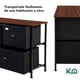 thumbnail image 3 of Cómoda Cajonera KingsHouse con 5 Cajones de Tela Estructura de Acero y Tablero de Madera 100x30x54 cm Negro, 3 of 5