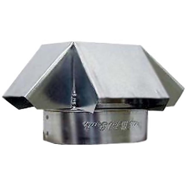 Capuchon de Ventilation Rond Galvanisé en Métal Gris 8-327 8 Po