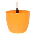 thumbnail image 1 of Round Garden Stylish Self-watering Planter Water Level Display Foolproof Easy to Use (Orange), 1 of 4
