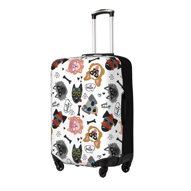 Fotbe Hip Hop Dog Funda Protectora para Equipaje, Antirrayones y Resistente a la Suciedad, Compatible con Maletas de 18 a 32 Pulgadas-Small
