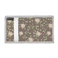thumbnail image 2 of JIALIOU Nylon Trifold Card Wallet with ID Window Zipper Pocket for Men Women Teen Green Leaves Small Roses, 2 of 7