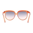 thumbnail image 2 of Womens Oversize Nerdy Round High Temple Horn Rim Sunglasses Light Red Smoke, 2 of 4