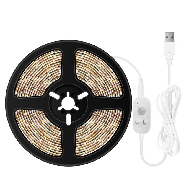 cinturón ligero Irfora USB Regulable LED Tiras Luz PIR Sensor de movimiento 1m 60LEDs Cuerda de luz para TV Computadora Fondo de escritorio Hogar Cocina Iluminación decorativa Irfora cinturón ligero