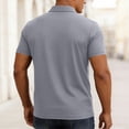 thumbnail image 6 of COSFO Solid Performance Polo Shirts for Men Casual Short Sleeve Waffle Classic T-Shirt Golf Loose Fit Collared Pullover Tops, 6 of 8