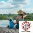 thumbnail image 4 of LEEYNEER Canne à Pêche Roue avant Moulinet Main Droite Léger Métal Bureau Vintage Rouge, 4 of 6