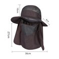 thumbnail image 2 of Children 130 Sombrero de sol con protección solar de verano, sombrero de protección solar para hombres y mujeres, sombrero de sombrilla de ala grande, sombrero de pescador con cap, 2 of 5