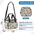 thumbnail image 3 of Insulated Cooler Bag with Multiple Pockets Lightweight Lunch Box Tote for Travel Beach Camping Office Christmas Spices and Holly Leaves, 3 of 7