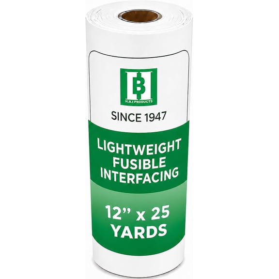 HBI H.B.I. Products Light Weight Fusible Interfacing 12" x 25 yd